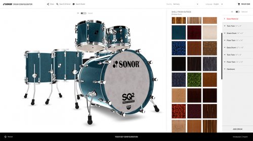 Sonor SQ² Drum Konfigurator