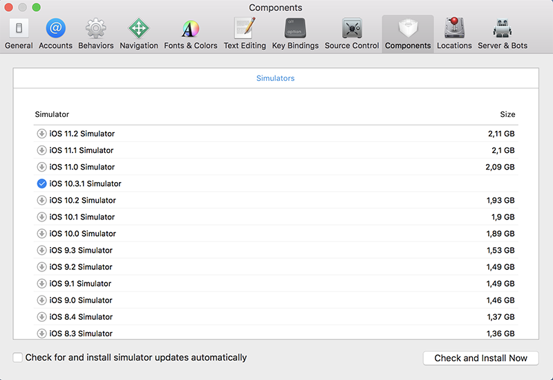 iOS Simulator in Xcode nachinstallieren